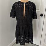 Staud Hyacinth Black Eyelet Mini Babydoll Dress Size XL Photo 2