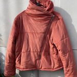 HYFVE  Women Copper Orange Bomber Side Zip Lined Cozy Puffer Jacket Sz L Photo 2