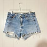 Levi's Vintage  501 Shorts Womens Blue Button Fly High Waisted Cut Off USA Size 31 Photo 2