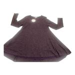 Umgee Sz L Layered Swing Tunic or Sweater Dress Long Sleeve Pullover Eggplant Photo 1