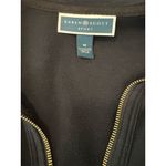 Karen Scott Karen Scott Women's Black Mid-Length Jacket w: Gold buttons and zipper Size M Photo 2