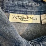 Victoria Jones Vintage Christmas Denim Button Down Shirt Sz 2x Embroidered Photo 4