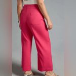 Anthropologie Maeve for  the Colette fuschia cropped wide leg linen viscose pant Photo 6