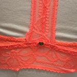 PINK - Victoria's Secret Victoria's Secret PINK Vintage Neon Orange Lace Racerback Bralette Photo 5