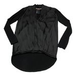 Anthropologie Dolan Saros Mixed Media Draped Blouse - Black - XS Photo 8