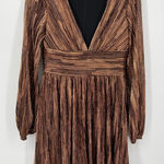 Aidan‎ Metalic Mini Dress, Copper Bronze metallic, size 2 Gold Photo 0