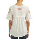 Time And Tru  Women’s Floral Embroidered Blouse Photo 1