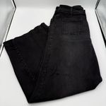 Oat New York High Rise Wide Leg Patch Pocket Jeans Black Size 30 Photo 4
