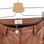 Aritzia Wilfred Melina Pants Vegan Faux Leather High Waist Brown Size 4 Photo 4