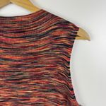 By Anthropologie Tami Sleeveless Knit Tunic Size 2X Space Dye Colorful Slit Fall Red Photo 3