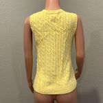 L.L.Bean  SWEATER VEST Sz S-REG YELLOW CABLE KNIT SLEEVELESS PULLOVER 100% COT#99 Photo 8