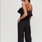 Babaton Aritzia Red Flounce Flutter Crop Wide Leg Strapless Jumpsuit Size 00 Photo 3