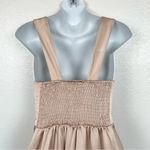 Show Me Your Mumu  Claire Midi Dress Champagne Luxe Satin Slit Sleeveless Gold S Photo 7