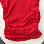 ZARA  RED Sleeveless Minimalist Ruched Short Sleeve Top Size Large Photo 5