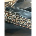 Yellow Box Beaded Leather Flip Flops - Black Sparkle - 9.5 Photo 3