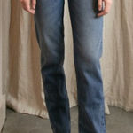 Boyish Womens Tommy High Rise Straight Denim Jeans Greed Blue Button Fly Size 25 Photo 0