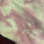 Aritzia TNA Cozy Fleece hoodie jogger set Soft Pink and lime green Large EUC Photo 7