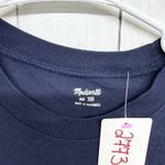 Madewell  Blouse Women Size XS Navy Cotton Crewneck Short Sleeve Tee Shirt Casual Photo 1
