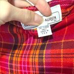 Vintage Elliot Lauren Pink Orange Plaid tartan Wool Skirt Size 2 USA Knee Length Photo 5