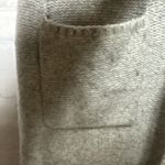 Tahari Gray Wool Blend Long Sleeveless Vest Cardigan Sweater hood Large Photo 2