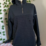 Columbia  quilted pattern black half zip hoodie women’s medium Photo 0
