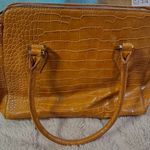 Liz Claiborne Career Satchel in Mustard Croc-Embossed Leather Bag. NWT Photo 2