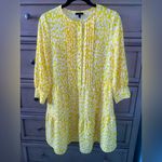 Who What Wear Yellow and White Pleated Mini Dress- summer casual or office Photo 3