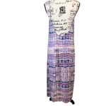 Wild Honey  Tie Dye Purple Blue Maxi Cover Up Dress Women's Medium‎ Photo 6