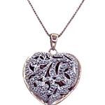 Boutique Puffy heart 2 sides cut out design sterling silver Vermeil . Photo 0