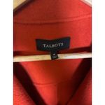 Talbots  Womens Orange Wool Blend Button Front Jacket Size 18 Collared Classic Photo 1