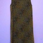 Robbie Bee Vintage 100% Silk Midi Dress Brown Animal Print Sleeveless Size 10 Photo 1