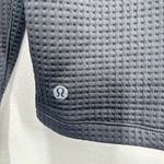 Lululemon Black Waffle Knit Funnel Neck Long Sleeve Top Women Size 6 Photo 2