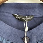 Pretty Garden Navy Blue Puff Sleeve Button Down Shirt Women's XL Casual Size undefined Photo 3