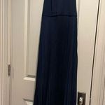 Alice + Olivia  Navy Pleated Gown Photo 0