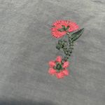 Velvet by Graham Spencer Martha neon floral embroidered blouse XS TB 4707 Blue Photo 6