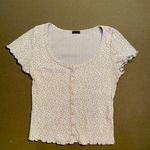 Brandy Melville , Blue and White‎ Floral, Button Up, Zelly Crop Top, one size Photo 1