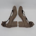 Journee Collection  Ferah Lace Up Ankle Tie Block Heel Round Toe Pump Size 8 Photo 9