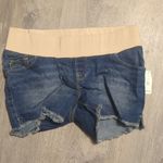 Old Navy  maternity pretty mama fringe denim shorts size 8 Photo 0