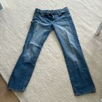 Gap  curvy straight jeans size 12/31R, has what looks like paint stain see photo Photo 0