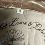 For Love and Liberty Velvet Tie Front Top Kimono Lace Fairy Grunge Romantic Silk Brown Size M Photo 6