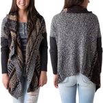 BKE Open Weave Knit Cardigan Sweater Women's Large Eclectic Grandpa Western Wool Photo 1