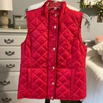 kim rogers Red Jacket Vest Quilted  Snaps Zips Womens Small Photo 1