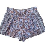 Ecote  Anthropologie Women’s S Indigo Blue Purple Paisley Print Pull On Shorts Photo 0