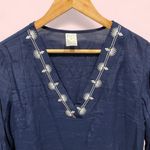 Kona Sol Navy white scallop embroidered swim sheer coverup dress  pool beach Photo 0