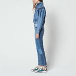 Sandro  Blue Denim jacket with lace-up details Size 34 Photo 3