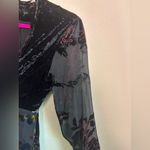 Soft Surroundings  Lisette Floral Velvet Burnout Chiffon Tunic Length Jacket M Photo 11