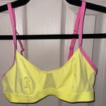 Colsie lined bralette in yellow with pink trim. Size XS Photo 2