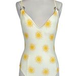 Kate Spade Women's Bathing Suit Size Small Yellow Print One-Piece Strappy Back Photo 0
