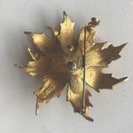 Vintage Gold Leaf Pin Brooch Photo 1