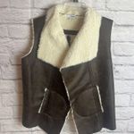 Sonoma Women’s NWT Faux Leather Shearling Rustic Chic Vest Size Large Photo 0
